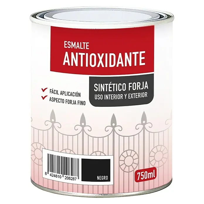 Esmalte de color sintético antioxidante - Blanco, 750 ml, Efecto forja - Vista angular