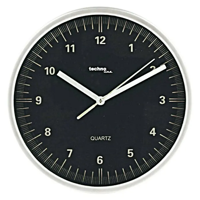 Wanduhr rund - Weiß, 25 cm - Vorderansicht