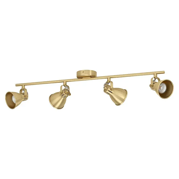 Eglo Seras Deckenstrahler SERAS - 12 W, Gold, GU10, 4 Stk. - Diagonale Ansicht