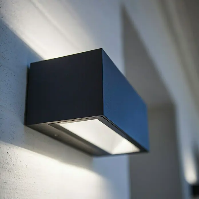 Lutec Vanjska zidna LED svjetiljka Gemini - 10,5 W, 14 x 9 x 6,5 cm, Antracit, IP54 - Živopisni prikaz