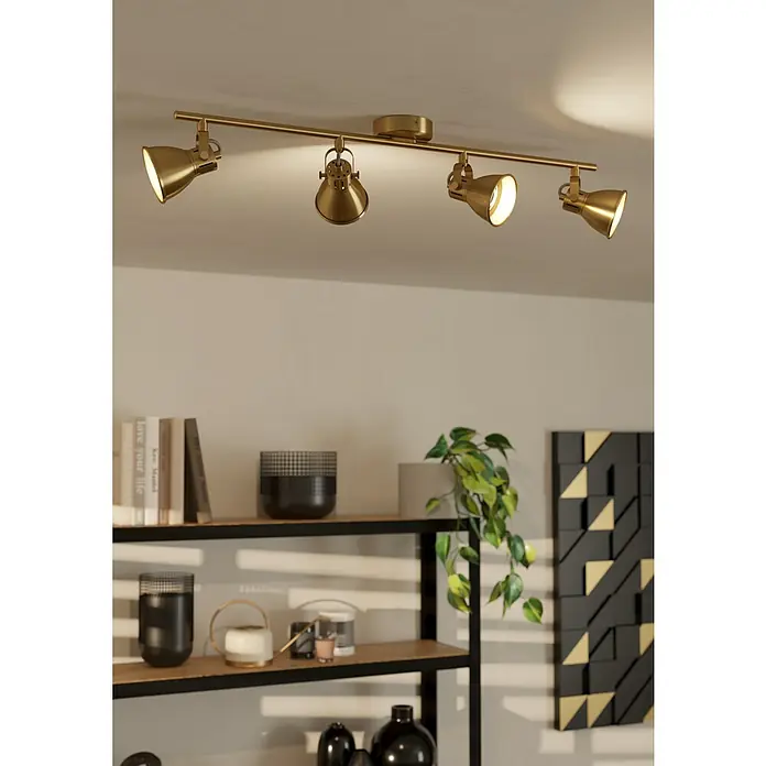 Eglo Seras Deckenstrahler SERAS - 12 W, Gold, GU10, 4 Stk. - Stimmungsaufnahme