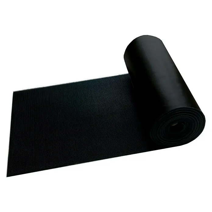 Felpudo a metros Puas - Ancho: 1 m, Goma, Negro - Vista angular