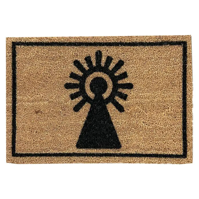 Felpudo de coco Pilarica - Coco Marrón/Negro, 60 x 40 cm - Vista descendente