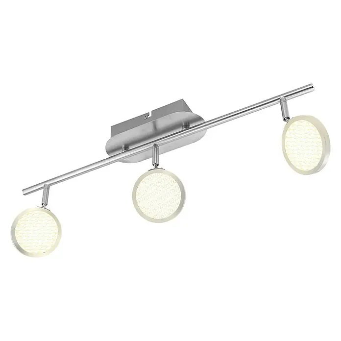 Tween Light Regleta LED - 9,9 W, L x An x Al: 565 x 90 x 190 mm, Níquel mate, Blanco cálido, 3 ud. - Vista ascendente
