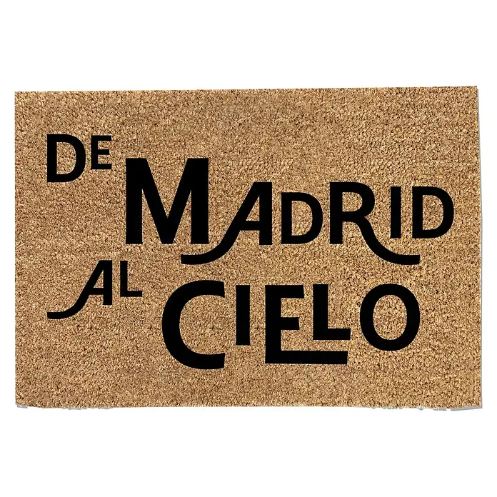 Felpudo de coco Madrid - Text, Coco Marrón/Negro, 60 x 40 cm - Vista descendente