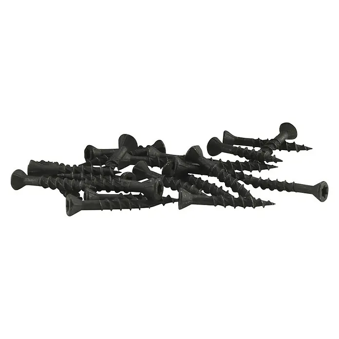FibroTech Schrauben - Ø x L: 4,2 x 30 mm, 100 Stk., Tiefschwarz - Diagonale Ansicht