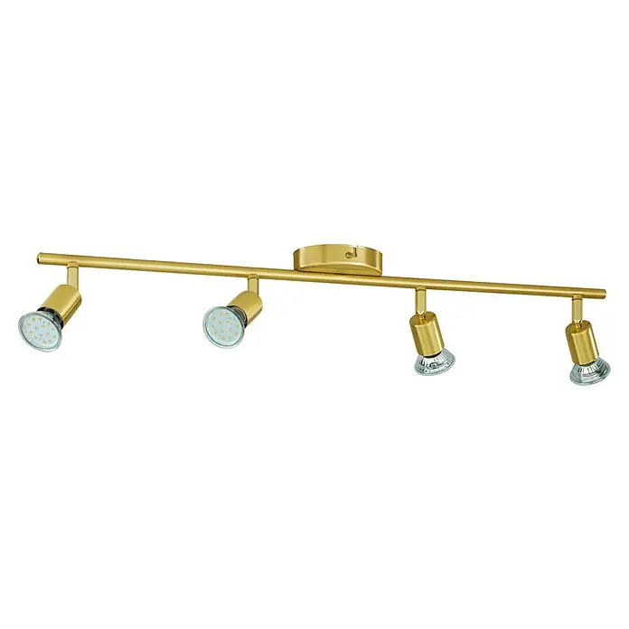 Eglo Buzz-LED Deckenstrahler BUZZ-LED - 11,2 W, Gold, GU10, 4 Stk. - Diagonale Ansicht