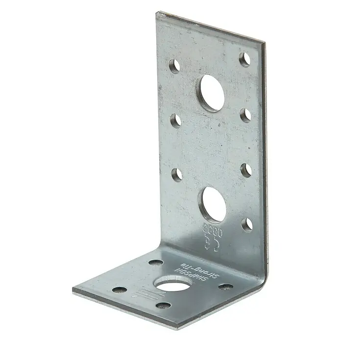 Simpson Strong-Tie Winkelverbinder AE - 48 x 48 x 90 mm, Verzinkt, Ungleichschenklig - Linke Seitenansicht