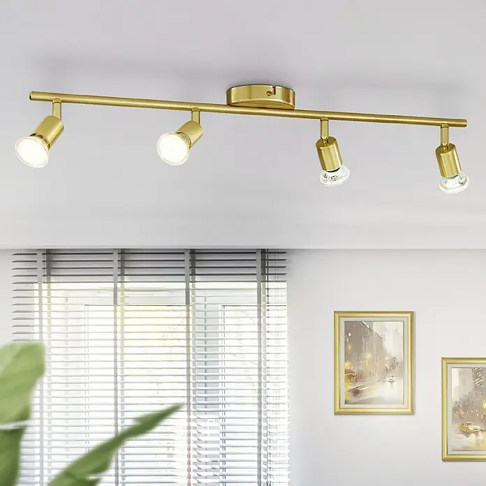 Eglo Buzz-LED Deckenstrahler BUZZ-LED - 11,2 W, Gold, GU10, 4 Stk. - Bildausschnitt