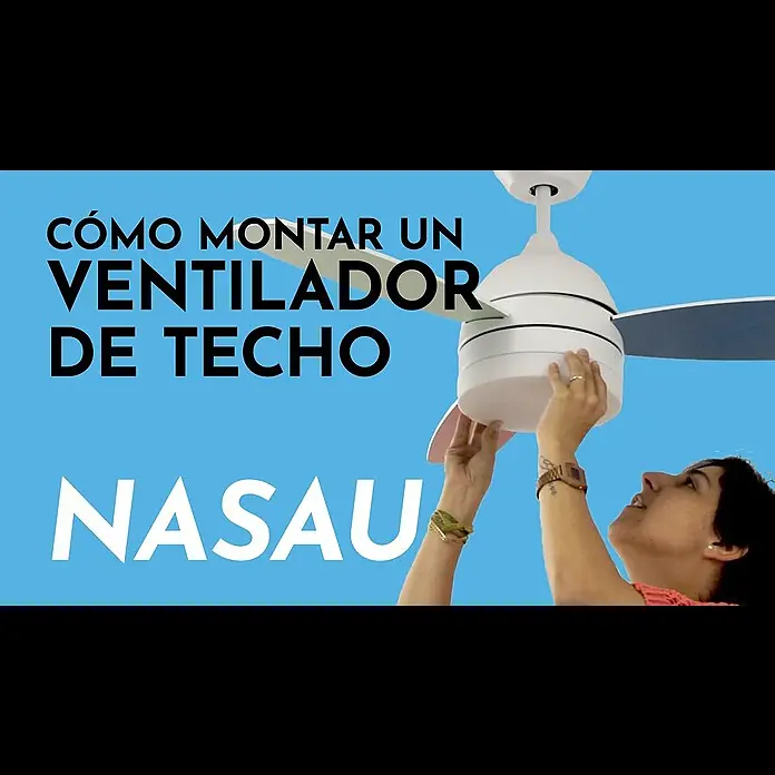 Arte confort Ventilador de techo Eden - Diámetro: 107 cm, Multicolor, 33 W, AC - Instalación ventilador EDEN
