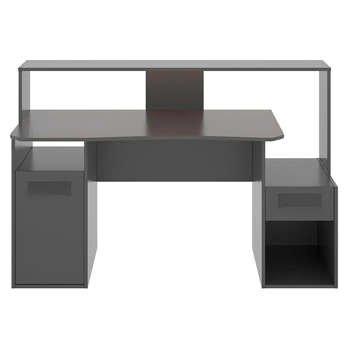 Mesa de escritorio Fosk - L x An x Al: 62 x 125 x 85 cm, Extensible, Iluminación LED - Vista frontal