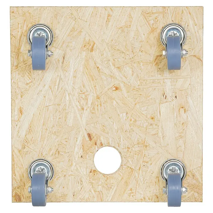 Wagner System Transportroller MM 1357 - L x B x H: 290 x 290 x 100 mm, Traglast: 250 kg - Ansicht von unten