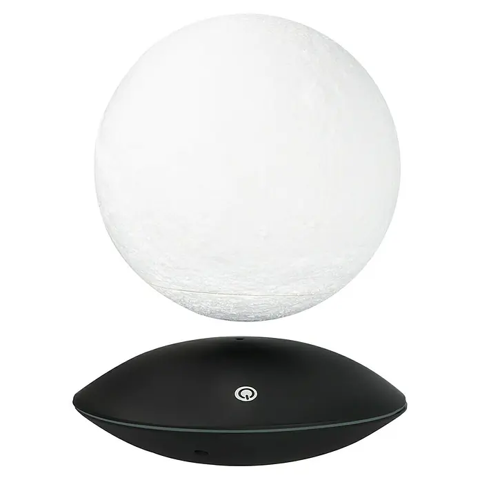 LED-Dekoleuchte rund Mond - 3 W, Weiß, Schwarz, Mond Motiv - Vorderansicht
