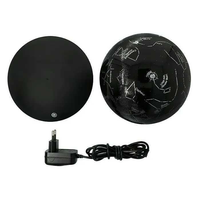 LED-Dekoleuchte rund Sternbilder - 3 W, Schwarz, Sternbilder Motiv - Draufsicht