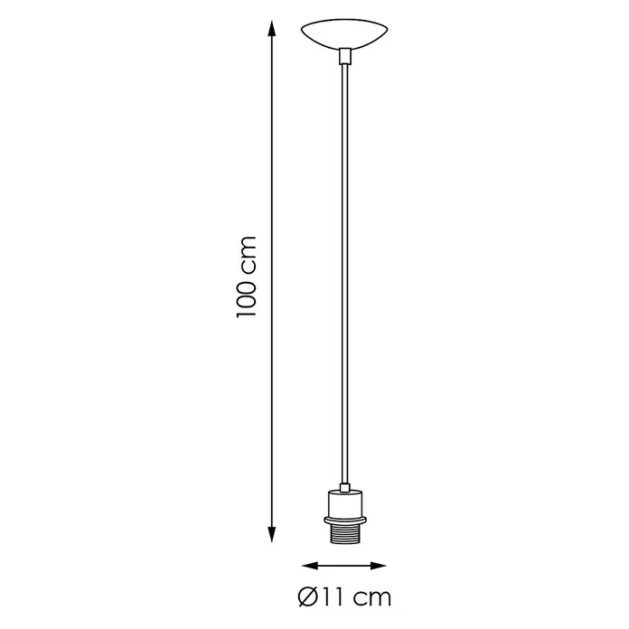 Home Sweet Home Pendelleuchte rund Basic - Höhe: 100 cm - Skizze