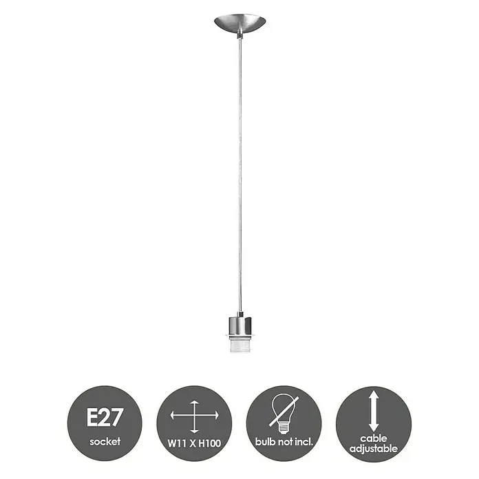 Home Sweet Home Pendelleuchte rund Basic - Höhe: 100 cm - Informationsansicht