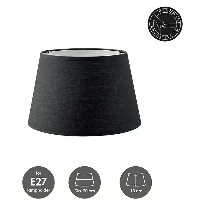 Home Sweet Home Lámpabúra Largo - Éjfekete, Anyag, Kerek - Termékinformáció