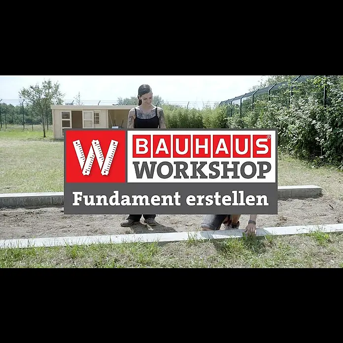 Wolff Finnhaus Seitendach-Set Varianta - B x T: 350 x 250 cm - BAUHAUS Workshop - Fundament wie ein Profi erstellen
