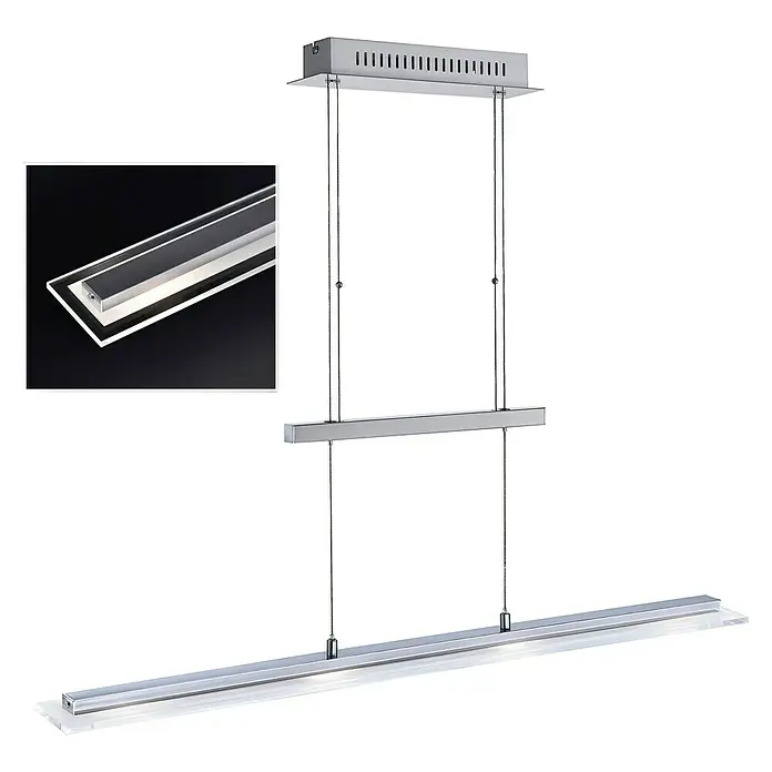 Honsel Leuchten LED-Pendelleuchte Tenso - Warmweiß - Diagonale Ansicht