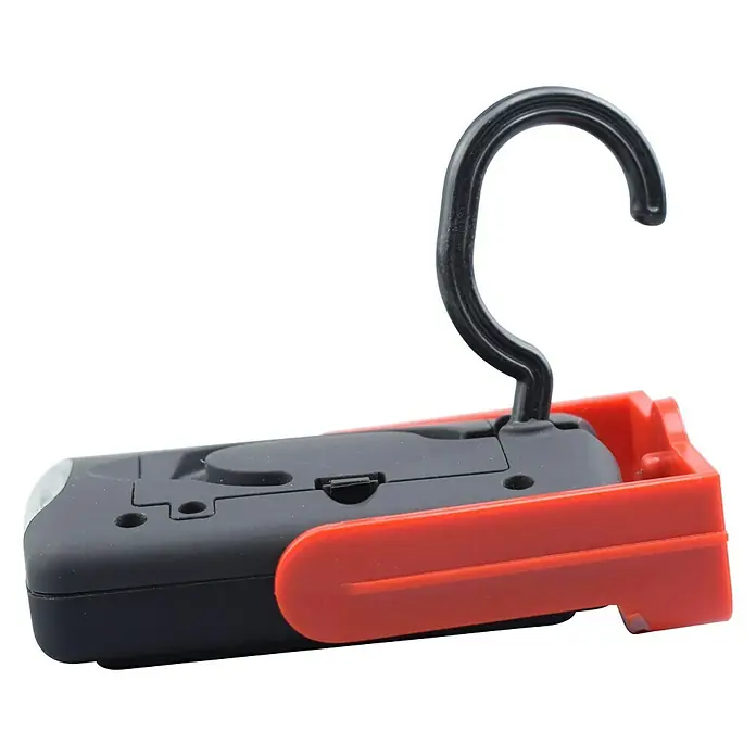 BAUHAUS Mobiles LED-Licht - 3 W, Schwarz/Rot, Höhe: 9,7 cm - Diagonale Ansicht