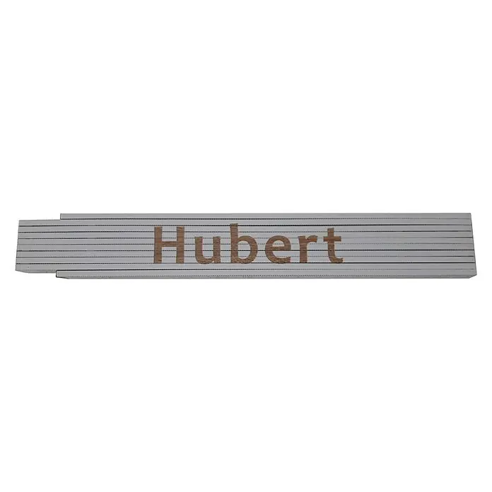 Heka Zollstock - Aufdruck: Hubert, Länge: 2 m, Weiß