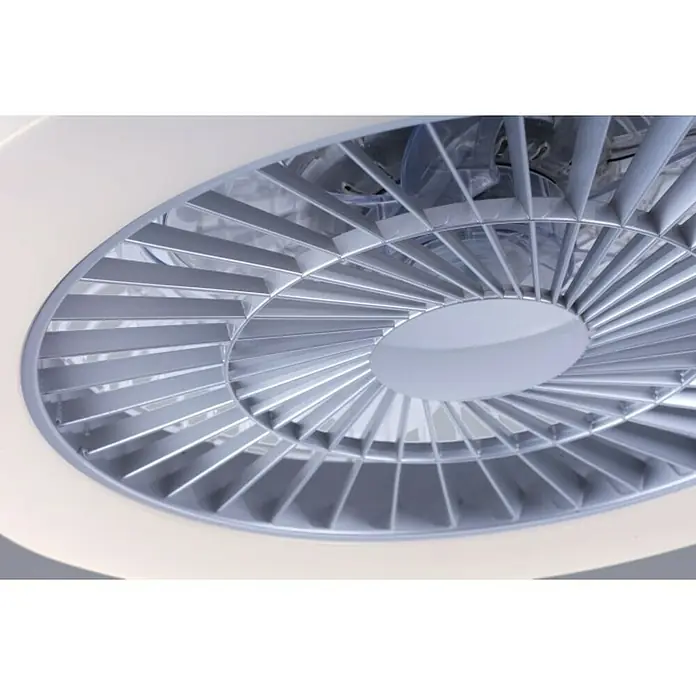 Ventilador de techo Leonard - Diámetro: 50 cm, Gris, 27 W, AC - Primer plano