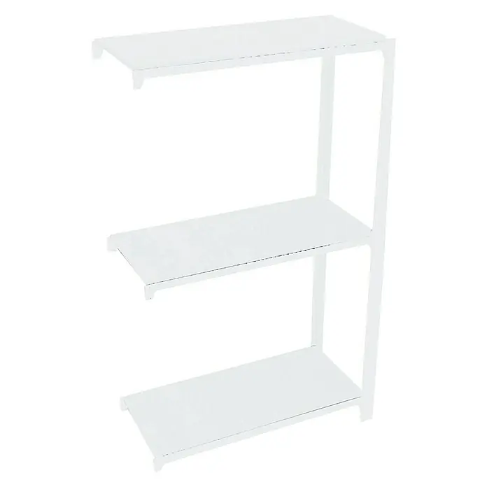 Simonrack Simonoffice Estantería para archivadores Officlick Metal Adicional - L x An x Al: 40 x 90 x 100 cm, Capacidad de carga: 200 kg/balda, Número de baldas: 3 ud., Gris - Vista angular