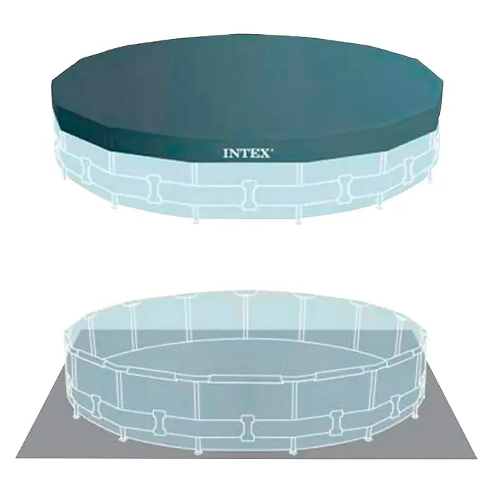 Intex Bazen montažni Prism Frame - Visina: 107 cm, Promjer: 457 cm, 3.785 l/h - Skica