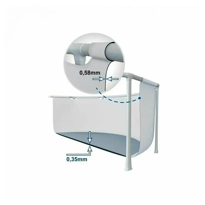 Intex Bazen montažni Prism Frame - Visina: 107 cm, Promjer: 457 cm, 3.785 l/h - Skica