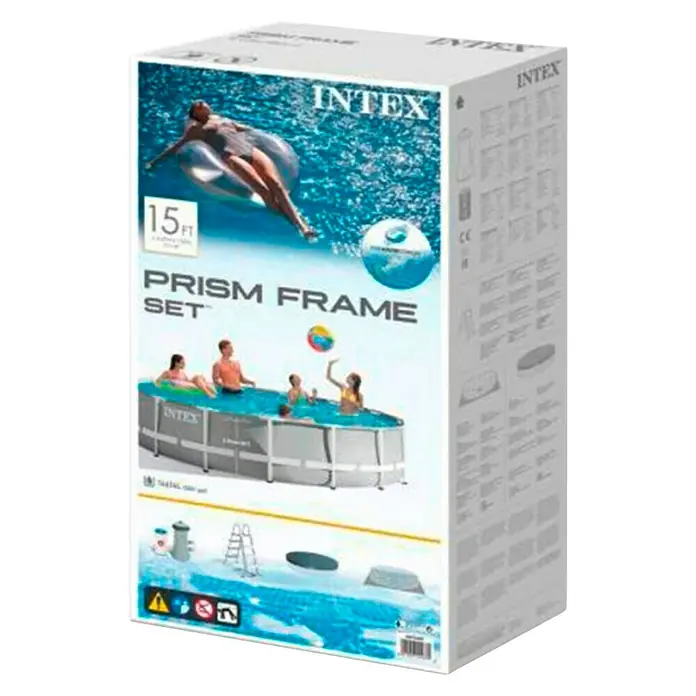 Intex Bazen montažni Prism Frame - Visina: 107 cm, Promjer: 457 cm, 3.785 l/h - Dijagonalni pogled