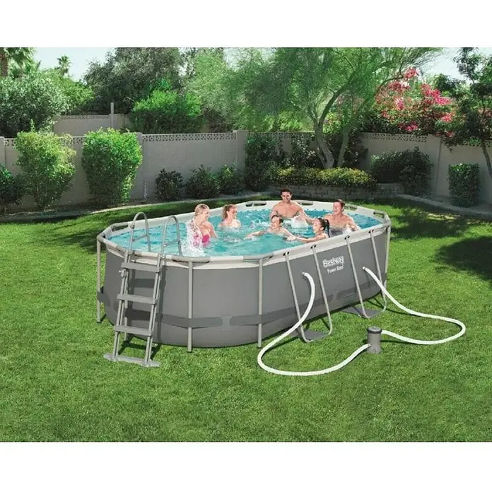 Bazen sa priborom Bestway Power Steel - 427 x 250 x 100 cm, 7.250 l - Živopisni prikaz