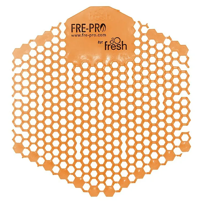 Mrežica za pisoar - Narančaste boje, Miris: Mango - Pogled odozgo
