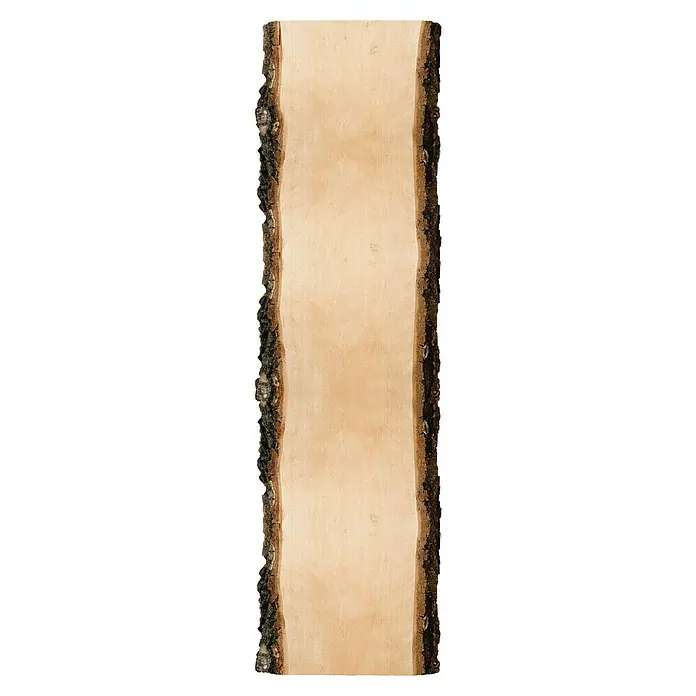Blockware - Birke, Anfallende Breite: 15 cm - 21 cm, L x S: 1,2 m x 2,6 cm - Vorderansicht