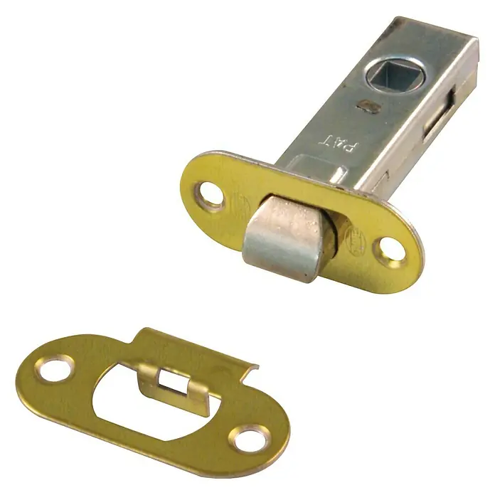 Resbalón 8-45 redondo latón - Apto para: Puertas de madera, Sin cerradura