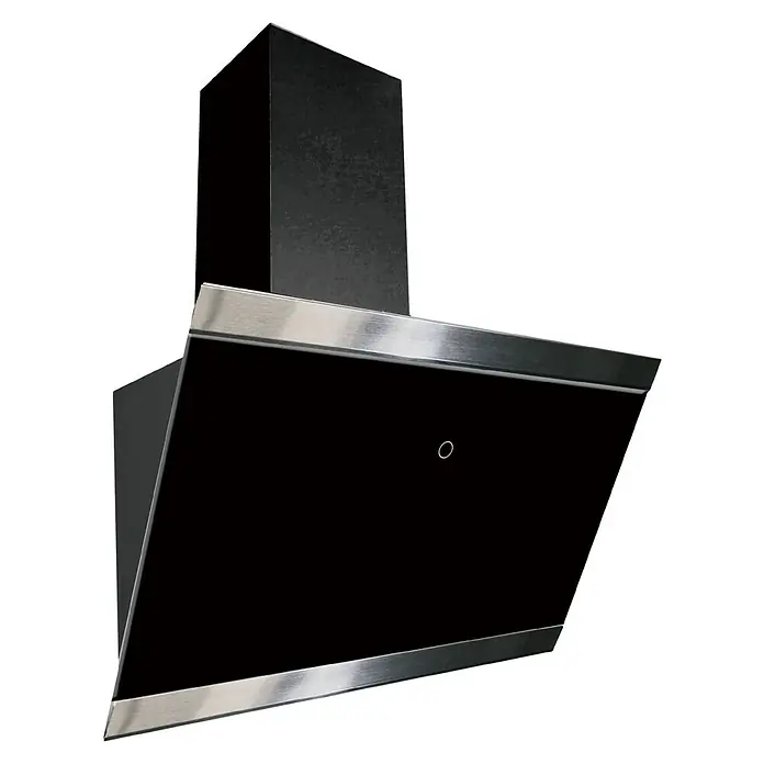 Respekta Schräghaube Skala CH 89060 S - Breite: 59,5 cm, Max. Luftleistung: 479,8 m³/h, Schwarz - Diagonale Ansicht