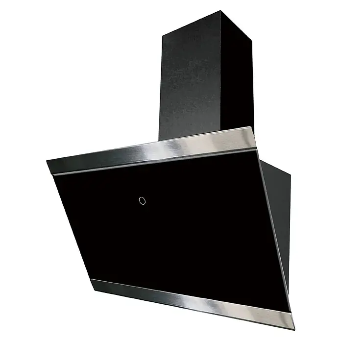 Respekta Schräghaube Skala CH 89060 S - Breite: 59,5 cm, Max. Luftleistung: 479,8 m³/h, Schwarz - Diagonale Ansicht