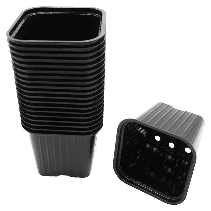 Nature Kweekpot - Ø x h: 7 x 6 cm, Kunststof, 20 stk. - Diagonaal zicht