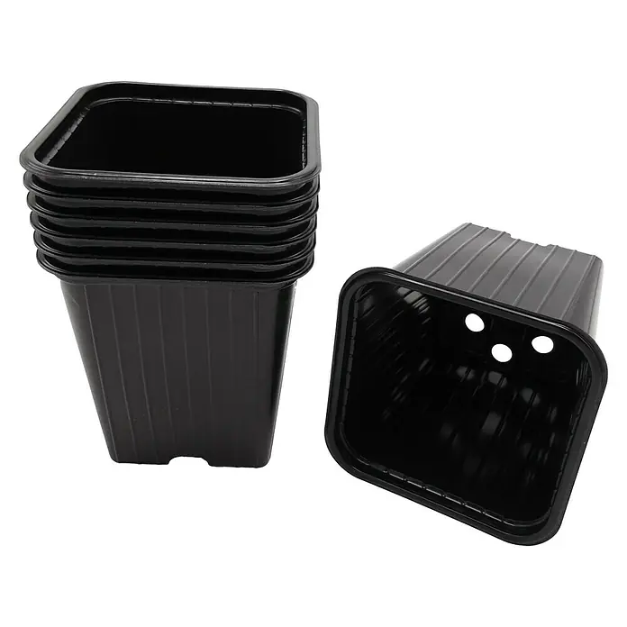 Nature Kweekpot - Ø x h: 7 x 6 cm, Kunststof, 7 stk. - Diagonaal zicht