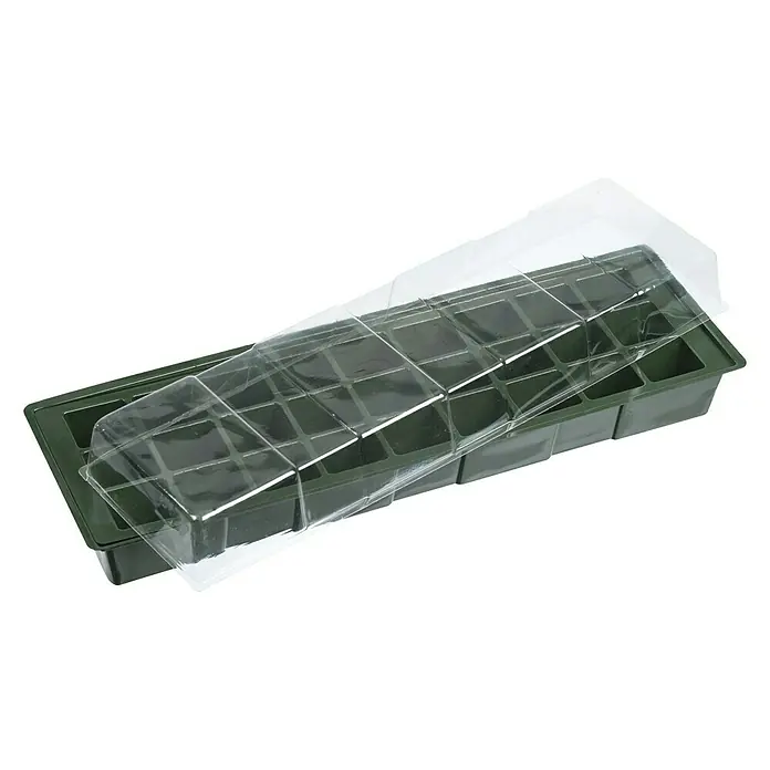 Nature Kweekset - 49 x 15,5 x 10 cm, Transparant/groen - Diagonaal zicht