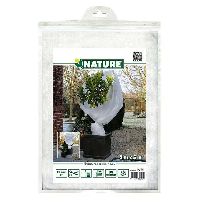 Nature Wintervlies - 5 x 2 m, Wit, Polypropyleen - Vooraanzicht