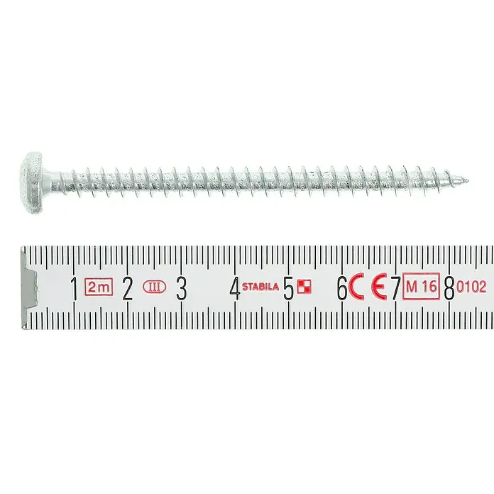 Profi Depot Spanplattenschraube VZ - 6 x 80 mm, 20 Stk., Verzinkt, TX für TORX-Antriebe - Draufsicht