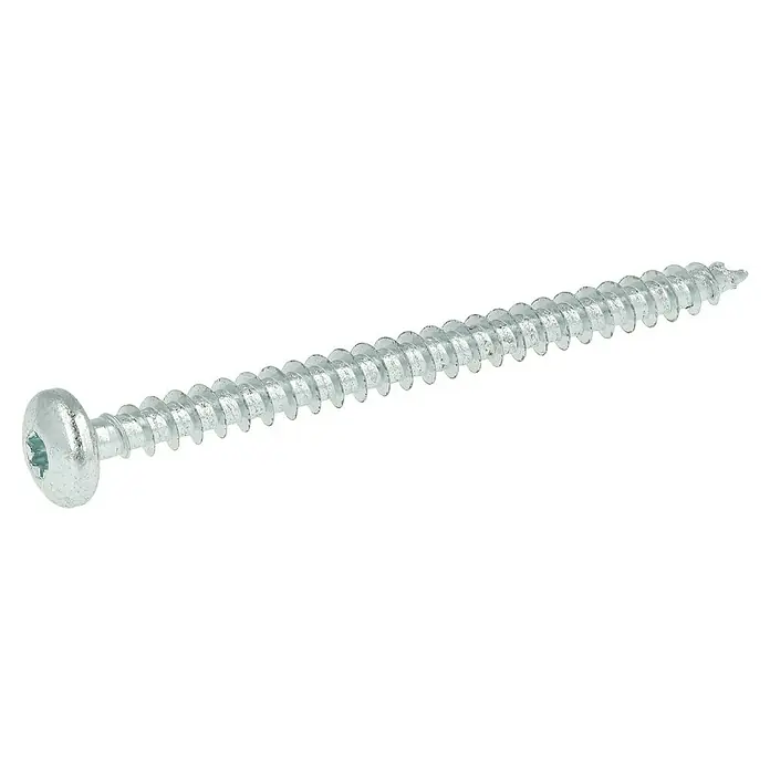 Profi Depot Spanplattenschraube VZ - 6 x 80 mm, 20 Stk., Verzinkt, TX für TORX-Antriebe - Diagonale Ansicht