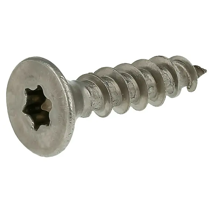 Profi Depot Spanplattenschraube A2 - Durchmesser: 4,5 mm, Länge: 20 mm, Edelstahl, TX für TORX-Antriebe, Vollgewinde, 200 Stk. - Diagonale Ansicht