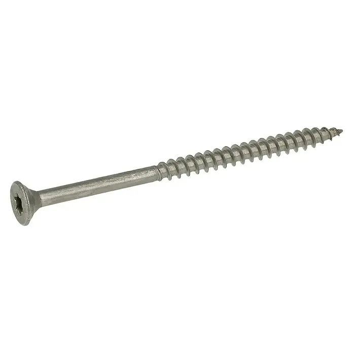 Profi Depot Spanplattenschraube A2 - Durchmesser: 5 mm, Länge: 80 mm, Edelstahl, TX für TORX-Antriebe, Teilgewinde, 75 Stk. - Diagonale Ansicht