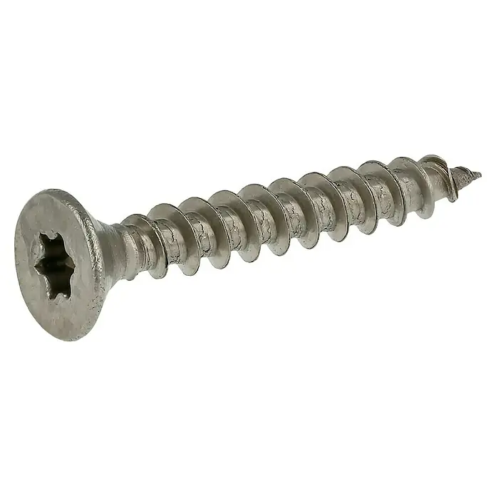 Profi Depot Spanplattenschraube A2 - Durchmesser: 4,5 mm, Länge: 30 mm, Edelstahl, TX für TORX-Antriebe, Vollgewinde, 200 Stk. - Diagonale Ansicht