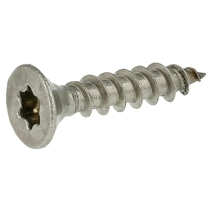 Profi Depot Spanplattenschraube A2 - Durchmesser: 4 mm, Länge: 20 mm, Edelstahl, TX für TORX-Antriebe, Vollgewinde, 200 Stk. - Diagonale Ansicht