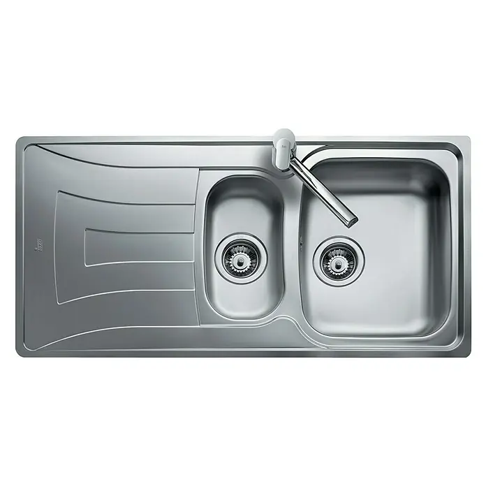 Teka Fregadero encastrable Universo 1,5C+1E I - 50 x 100 cm, Acero inoxidable, Cromo