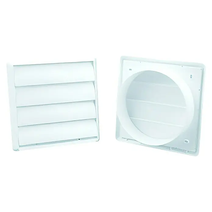 Rejilla de ventilación Tubpla - 125 mm, Blanco - Vista angular