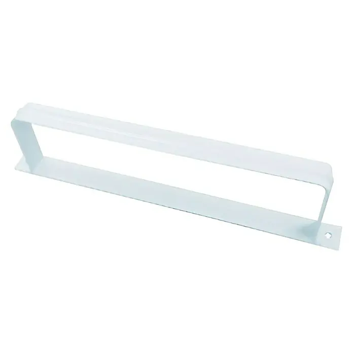 Abrazadera rectangular cerrada Tubpla - 100 mm, Blanco - Vista angular