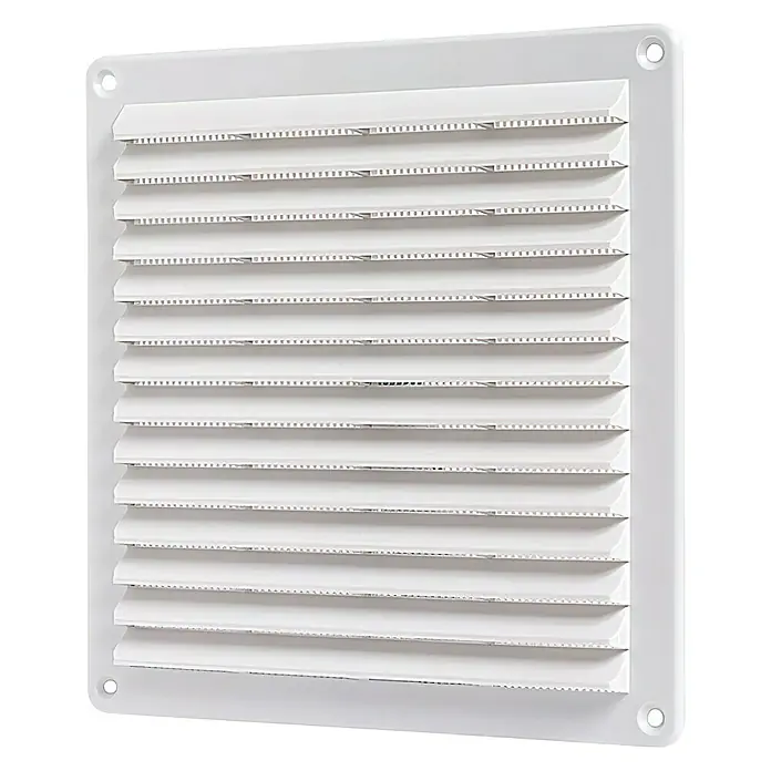 Rejilla de ventilación - 230 x 230 mm, Cuadrado - Vista angular